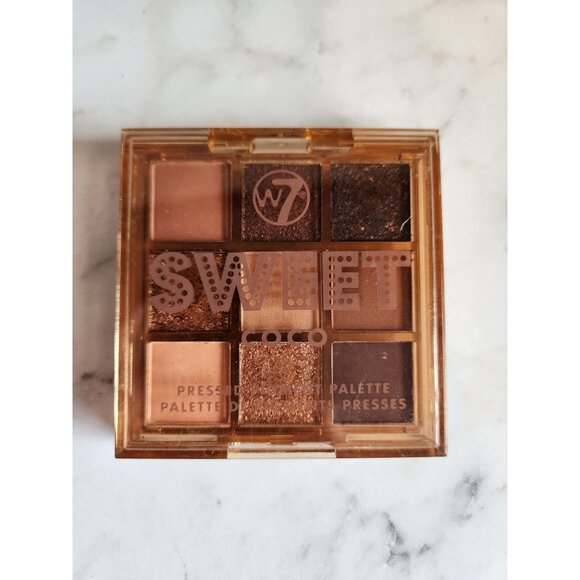 W7 Sweet Coco Eyeshadow Palette With 9 Shimmery & Matte Neutral Shades - Picture 2 of 3